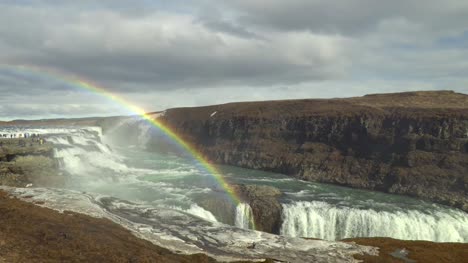 Rainbow-Over-Gullfoss-Waterfall