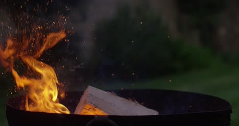 Throwing-a-Log-into-Fire-Pit-4K